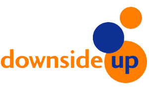 Логотип Даунсайд Ап на прозрачном фоне